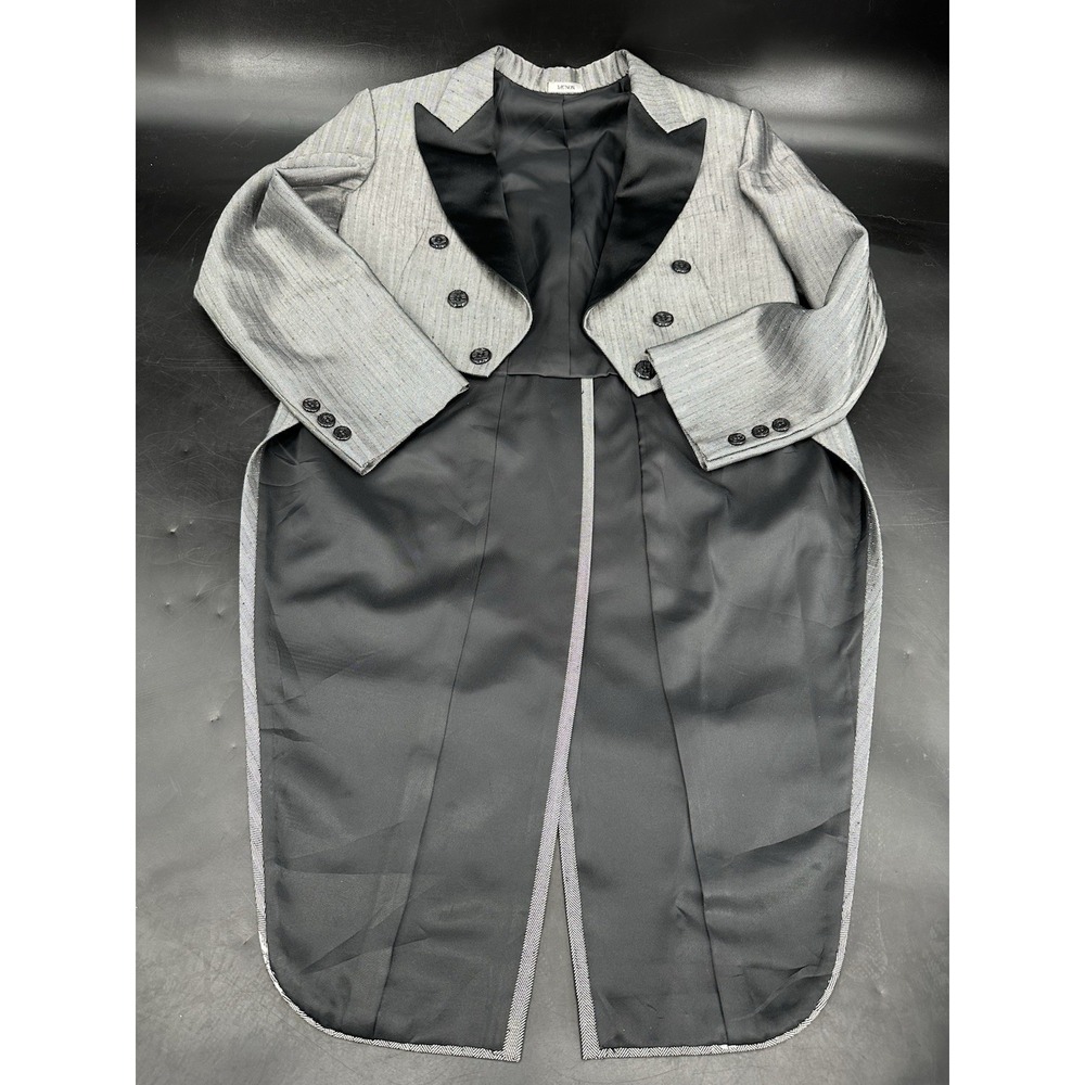 LE'NON Vintage Gray Formal Tails Coat Mens Size Small‎